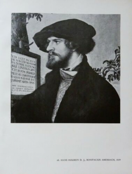 1947 - Hans Holbein D. J. - Bonifacius Amerbach und Englische Frau, alter Druck